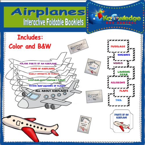 Airplanes Interactive Foldable Booklets's featured image