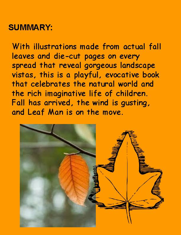 LEAF MAN BY LOIS EHLERT- READING & ACTIVITY GUIDE - Classful