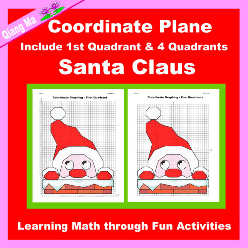 Christmas Coordinate Plane Graphing Picture: Santa Claus II's featured image
