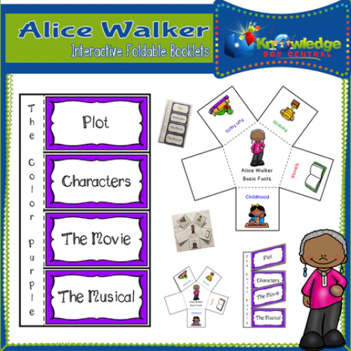 Alice Walker Interactive Foldable Booklets - Black History - Women's featured image
