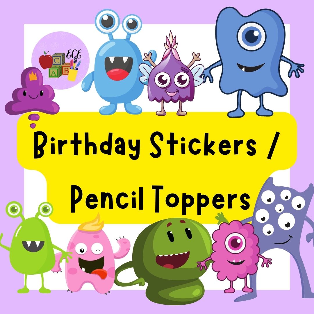 Birthday Stickers / Pencil Toppers!