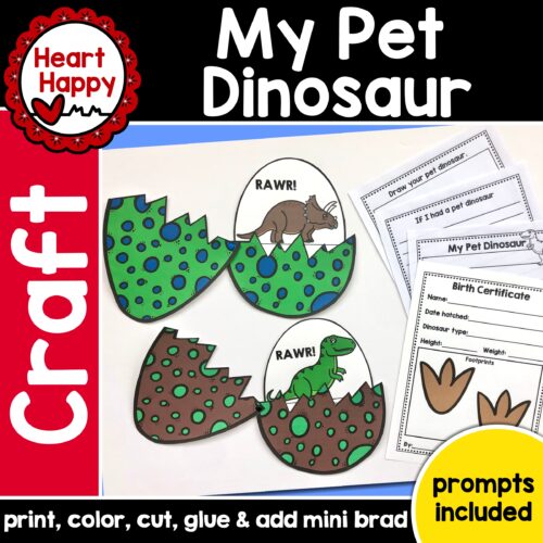 My Pet Dinosaur Craft and Writing Prompts