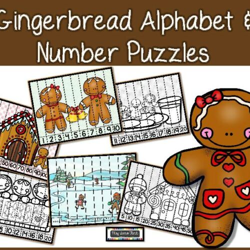 Gingerbread Number and Alphabet Puzzles's featured image