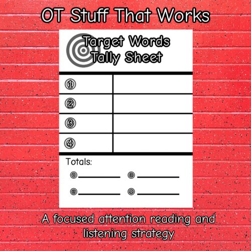 Target Words Tally Sheet (A focused attention reading strategy)'s featured image