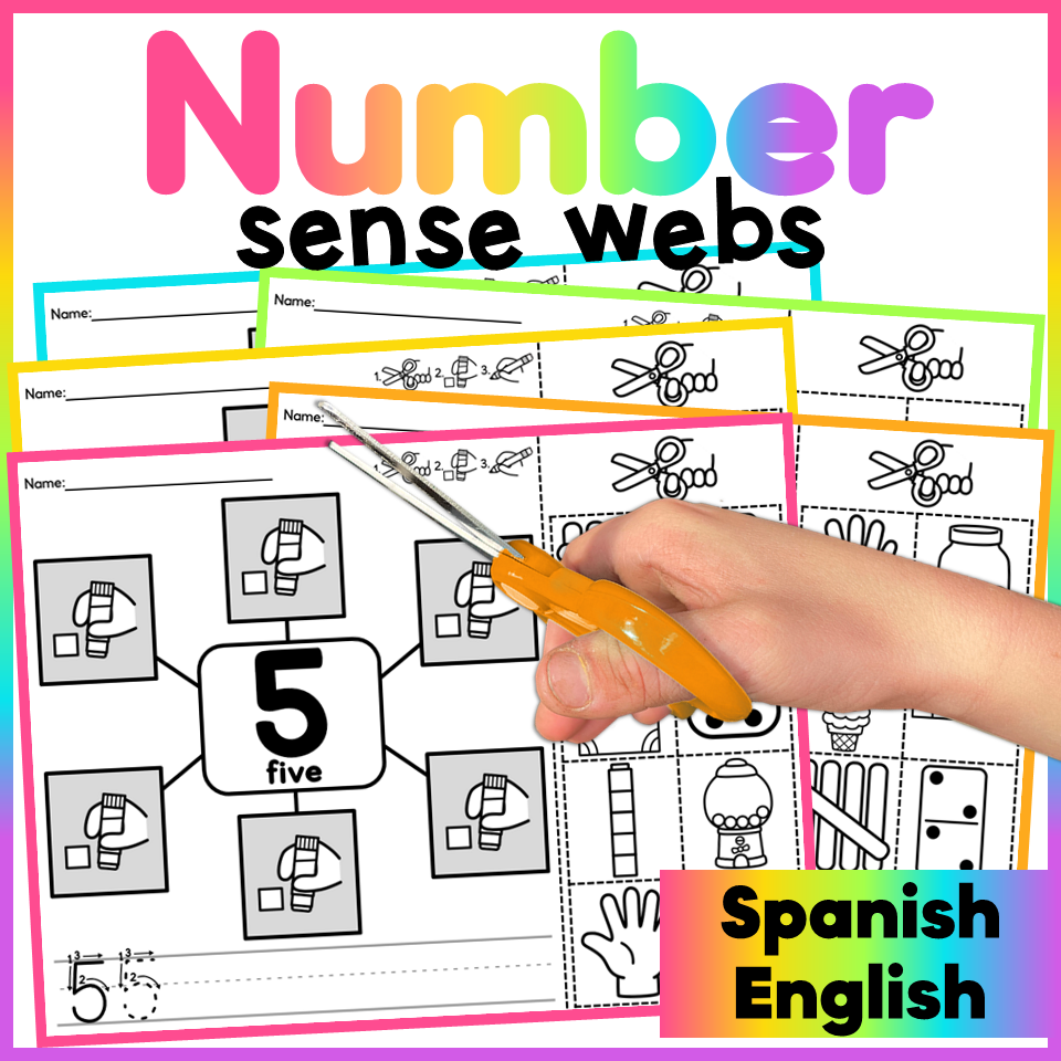 Number Sense Webs - English and Spanish