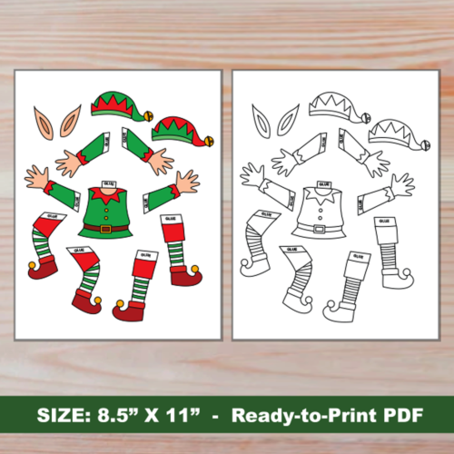 How to Elf Yourself + Free Printable Elf Template Paper Craft