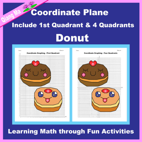 Hanukkah Coordinate Plane Graphing Picture: Donut's featured image