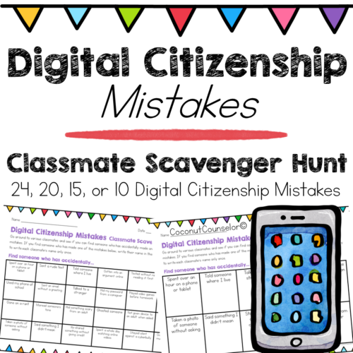 Digital Citizenship Mistakes Classmate Scavenger Hunt's featured image