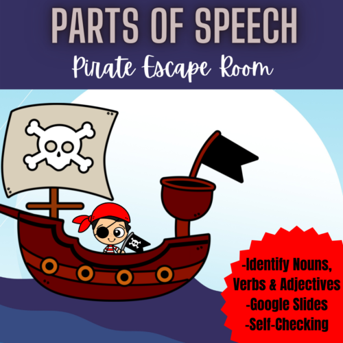 Pirate Parts of Speech Escape Room | Nouns | Adjectives | Verbs's featured image