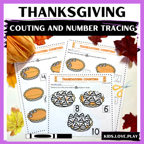 Thanksgiving Counting and Number Tracing and Writing's featured image
