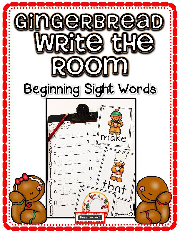 Gingerbread Write the Room Sight Words Activity's featured image