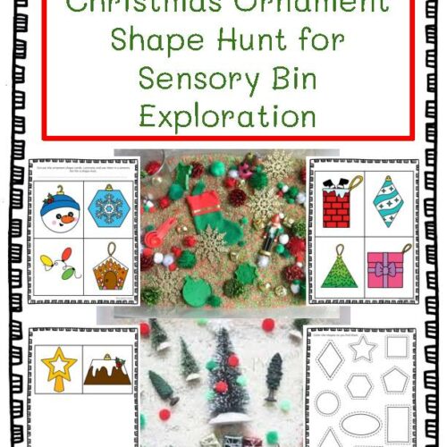 Basic Shape Hunt for Christmas Preschool Sensory Bin Exploration's featured image