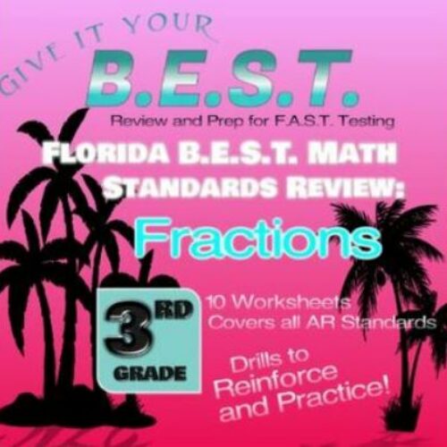 3rd Grade Math Task Cards Florida BEST Compare & Order Fraction MA.3.FR.2.1