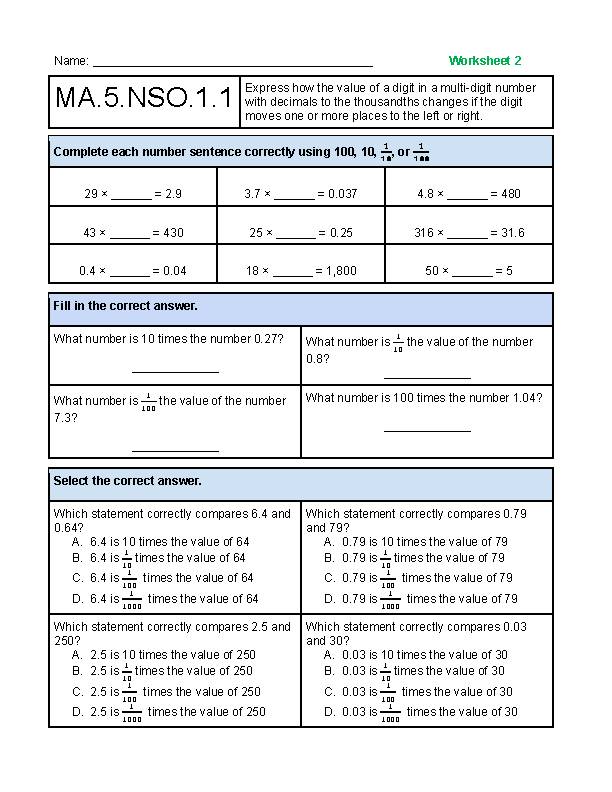 Florida B.E.S.T. Standards- NEW! No prep review and TEST PREP! 5th ...
