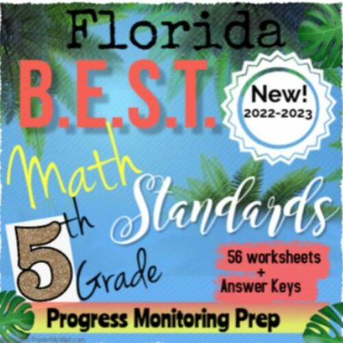 Florida B.E.S.T. Standards: NEW! No prep review and TEST PREP! 5th Grade Math's featured image
