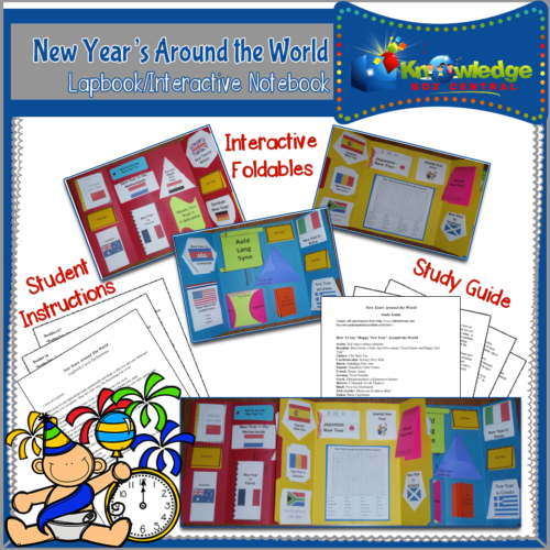 New Years Around the World Lapbook / Interactive Notebook