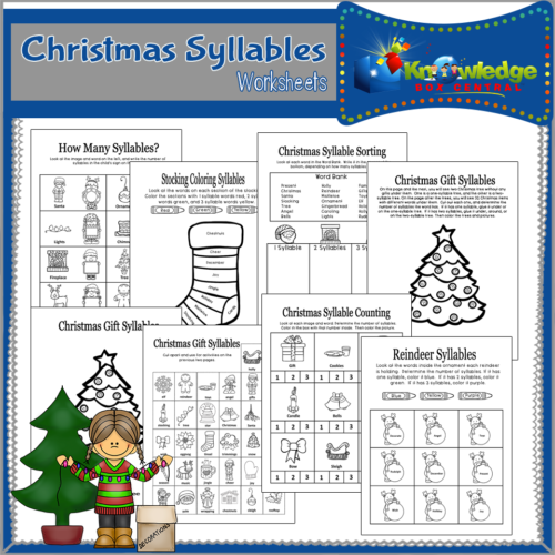 Christmas Syllables Worksheets's featured image