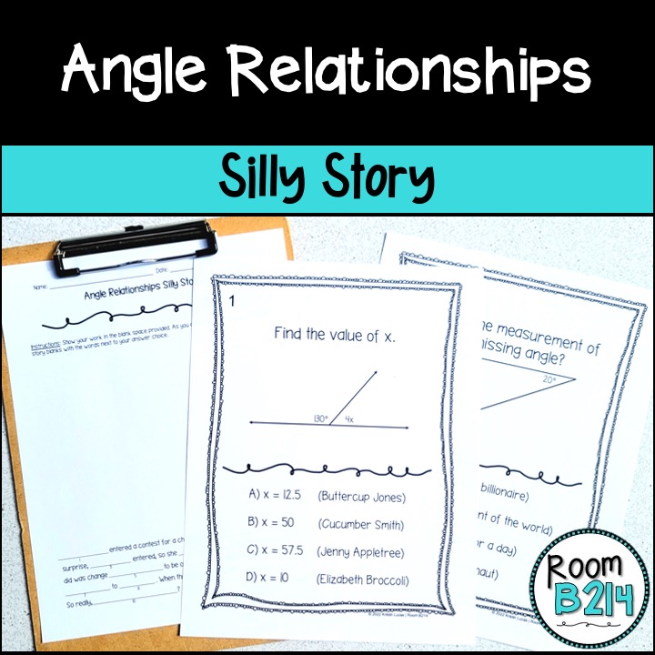 Angle Relationships Silly Story TEKS 7.11C