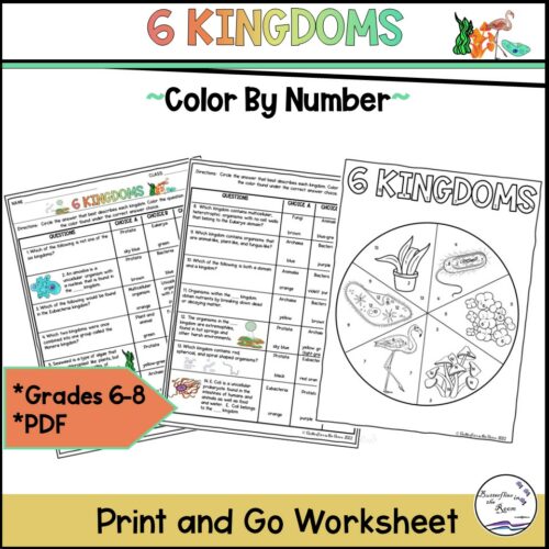6 Kingdoms Color-By-Number Worksheet's featured image
