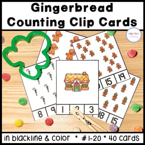 Gingerbread Counting Clip Cards's featured image