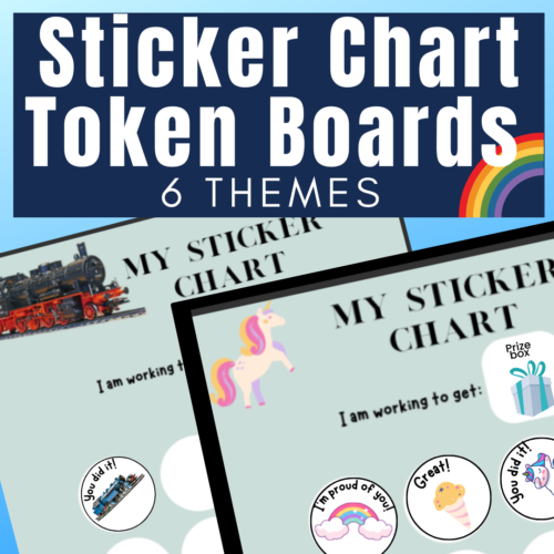 Behavior Incentive Reward Sticker Chart Token Boards 6 Popular Themes
