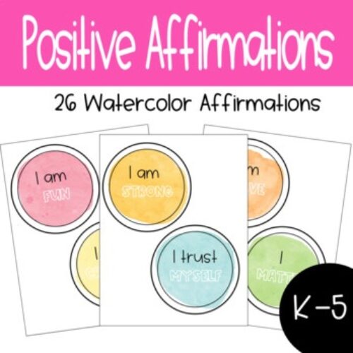 Positive Affirmation Station: Watercolor SEL Affirmattions's featured image