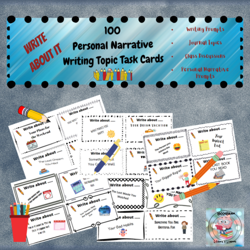 100 Personal Narrative Writing Task Cards's featured image
