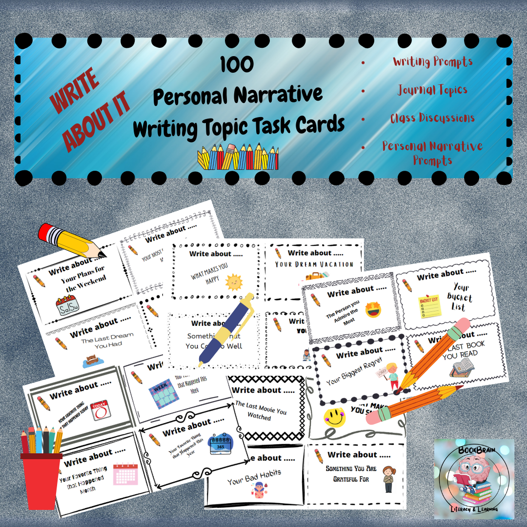 100 Personal Narrative Writing Task Cards