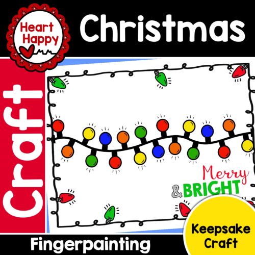 Christmas Lights Finger Painting Keepsake Craft