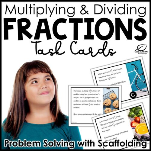 Multiplying and Dividing Fractions Word Problems Task Cards's featured image