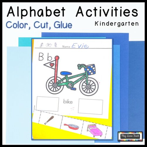 Alphabet Activities Kindergarten Color Cut Glue's featured image