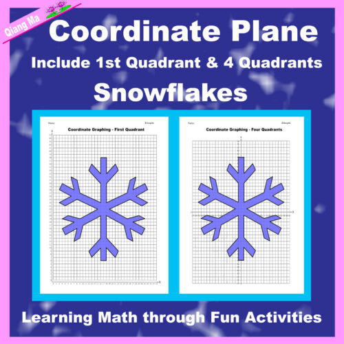 Winter Coordinate Plane Graphing Picture: Snowflakes (1)'s featured image