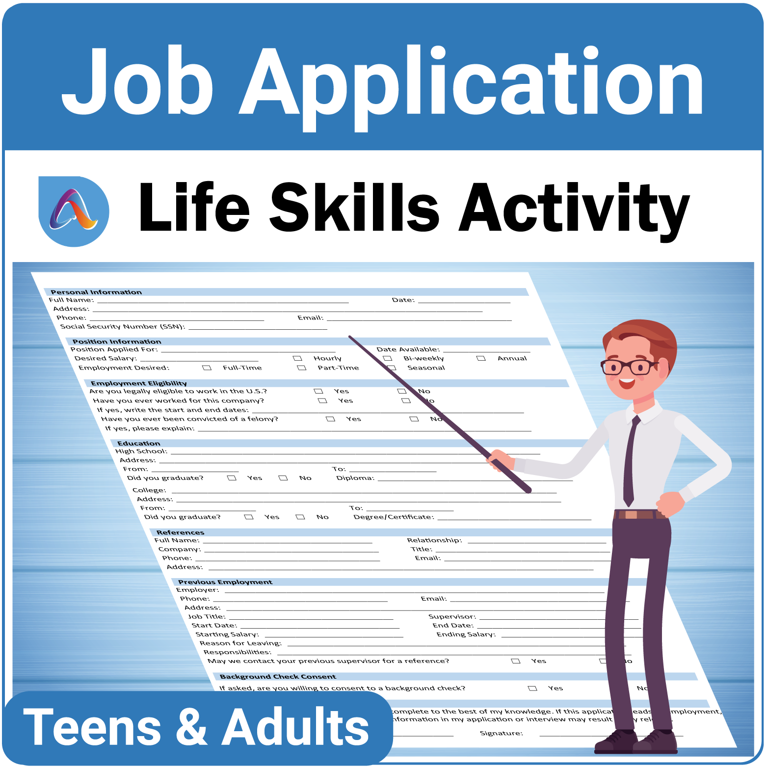 Employment Application Worksheet Vocational Ed a Practical SEL Activity