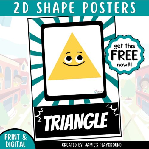 FREE - 2D Shape Chart/Poster: Print & Digital Classroom Decoration's featured image