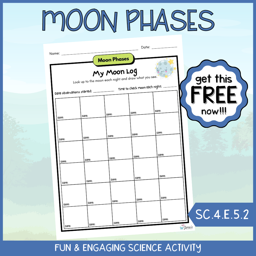 FREE - My Moon Log: Earth and Space Science Activity's featured image