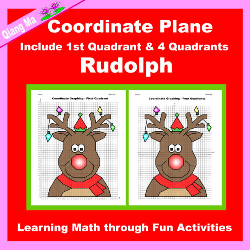 Christmas Coordinate Plane Graphing Picture: Rudolph's featured image