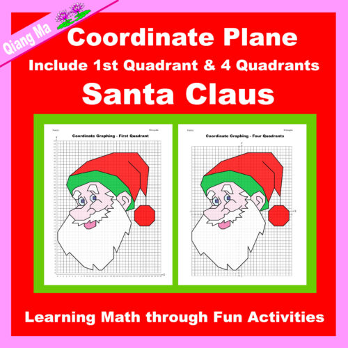 Christmas Coordinate Plane Graphing Picture: Santa Claus III's featured image