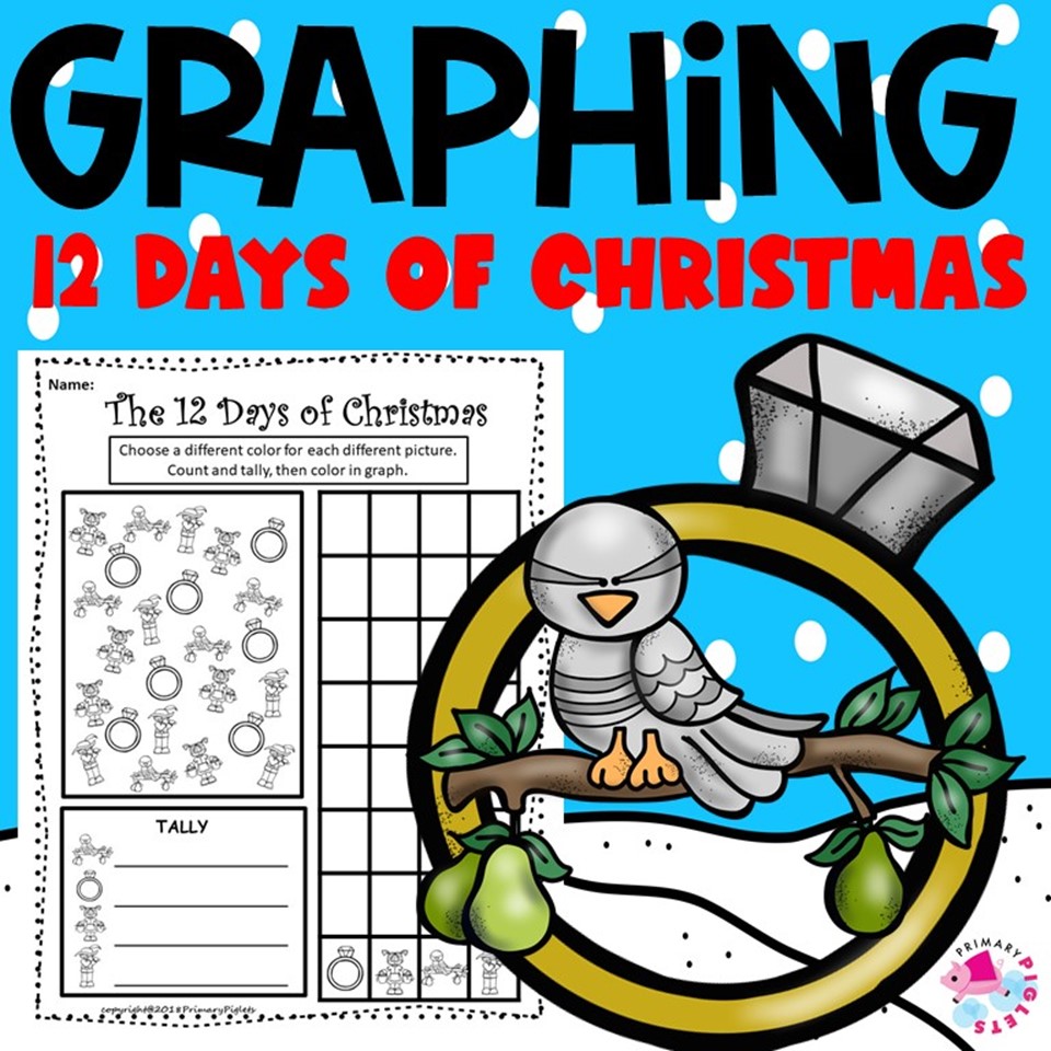 THE 12 DAYS OF CHRISTMAS GRAPHING WORKSHEETS's featured image
