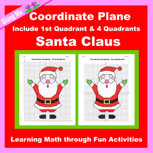 Christmas Coordinate Plane Graphing Picture: Santa Claus IV's featured image