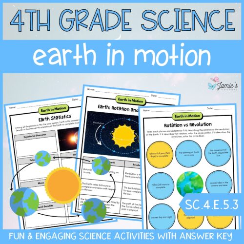 Earth in Motion: 4th Grade Earth & Space Science - ACTIVITIES + ANSWER KEY's featured image