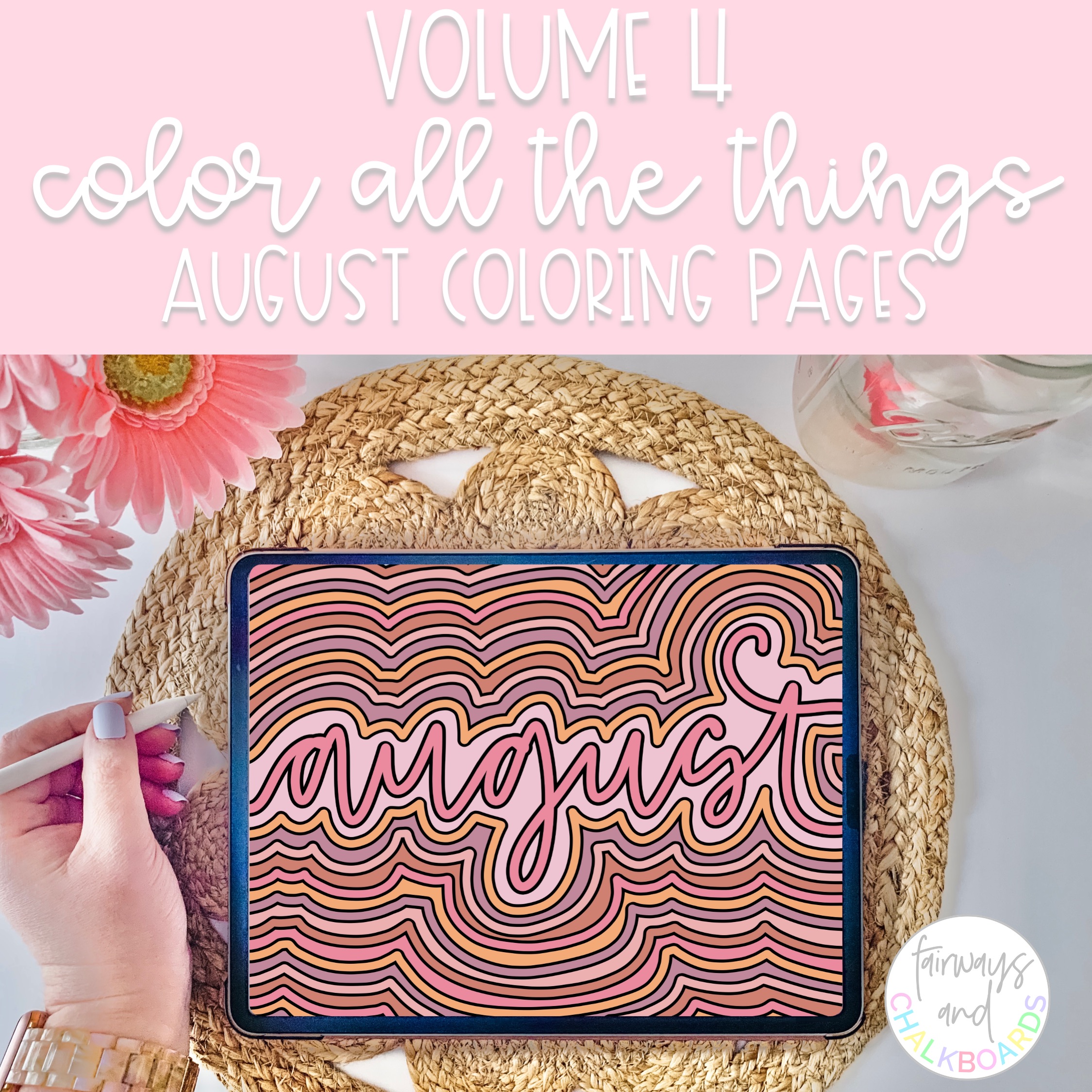 Color All The Things: August Coloring Page Set