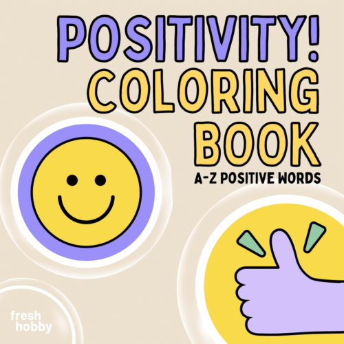 POSITIVITY Coloring Book | A-Z Positive Words | Adult Coloring Book