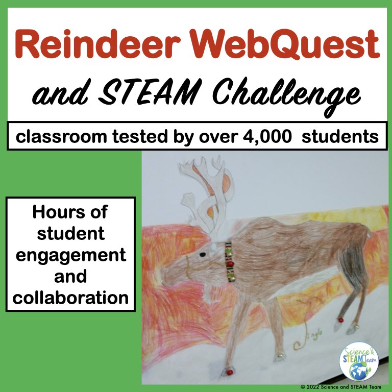 Christmas Webquest and STEM Challenge about Reindeer's featured image