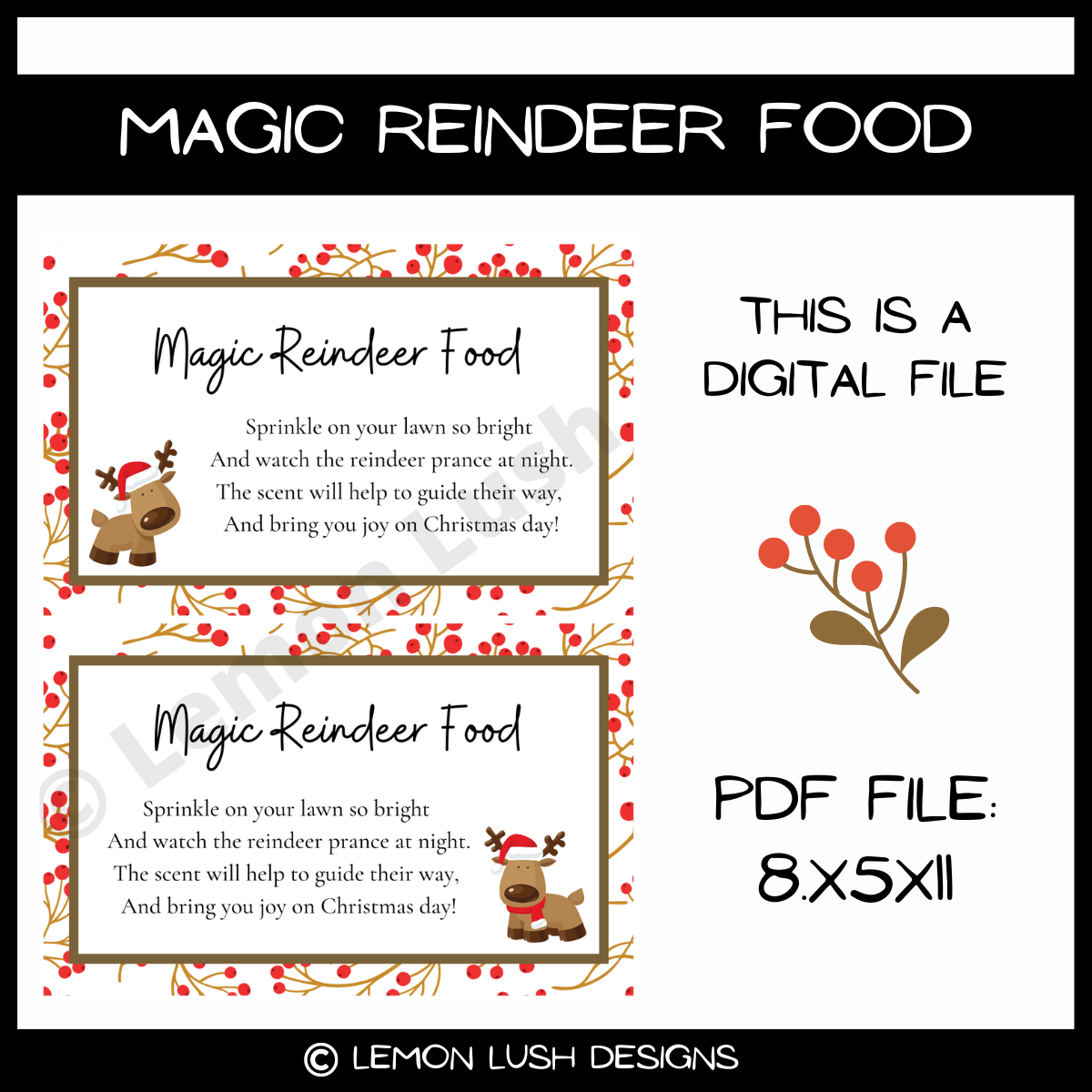 Reindeer Food Labels, Christmas Tags's featured image