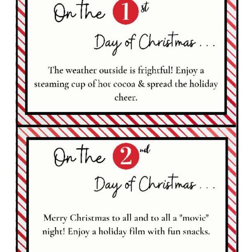12 Days of Christmas, Holiday Cards, Christmas Activities