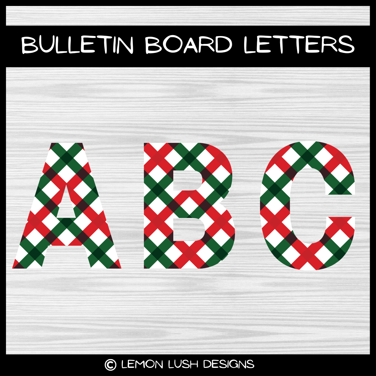 Bulletin Board Letters, Christmas Retro, Holiday Alphabet