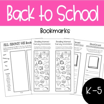 Back to School (Design & Decorate) Bookmarks
