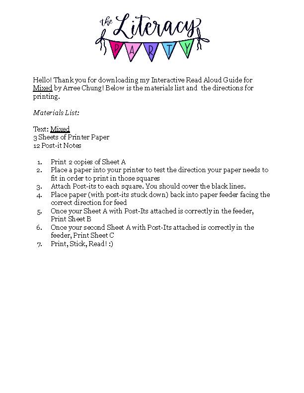 Mixed A Colorful Story Interactive Read Aloud Classful