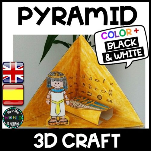 3D pyramid Egyptian craft Egypt inside Pirámide manualidad Egipto pharaoh faraón