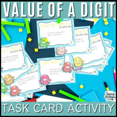 Place Value Task Cards Value of a Digit Task Cards Activity